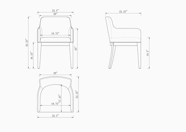 English Elm Gansevoort Modern Faux Leather Dining Armchair with Solid Beech Frame, Foam-Padded Comfort, 300lb Capacity LIGHT GREY B365P398270