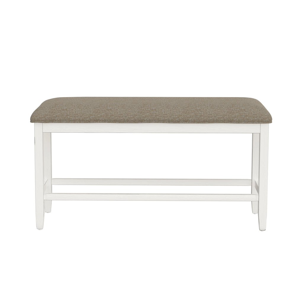 English Elm Wallace & Bay - Brown 6-Piece Gathering Dining Set in Cocoa & Milk White Finish — Durable Wood, Low-Maintenance Style B361P384464