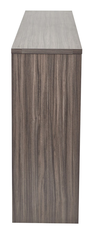 OSP Home Furnishings Lodi Overhead Cabinet with Wood Doors Open Cubbies and Cord Management for Office LODURB-44