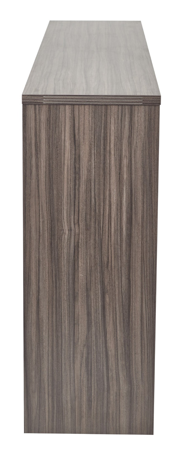 OSP Home Furnishings Lodi Overhead Cabinet with Wood Doors Open Cubbies and Cord Management for Office LODURB-44
