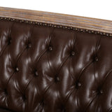 Christopher Knight Home® - Noble House - Faye Traditional Tufted Upholstered Loveseat, Dark Brown And Antique