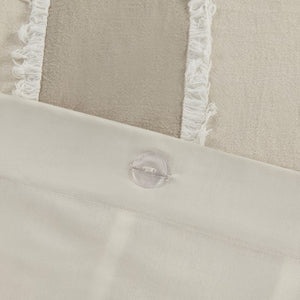 English Elm Full/Queen Boho Striped Cotton Duvet Cover Set with Clip Jacquard Trim, OEKO-TEX, Machine Washable B035P217803