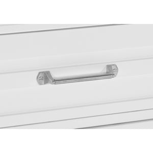 English Elm 5 Drawer White Wood Chest Farmhouse Transitional Style with Antique Nickel Pulls B011P220618