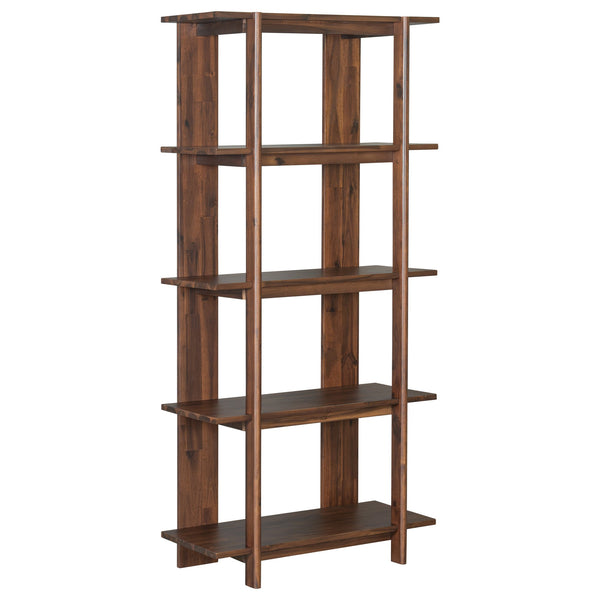 English Elm Christopher Knight Home® - 4-Tier Acacia Wood Bookcase with Anti-Tip Kit, Heavy-Duty Open Shelves Holds 120 lbs Each, Sleek Storage Solution Walnut N758P294084W