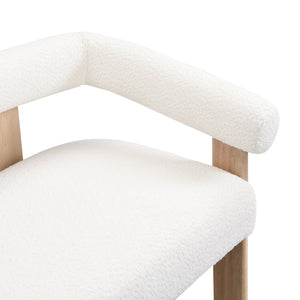 English Elm Christopher Knight Home® - Round boucle armrest loveseat with curved ergonomic design, compact cozy two-seater for small spaces and lofts Beige,Natural N771P370615M