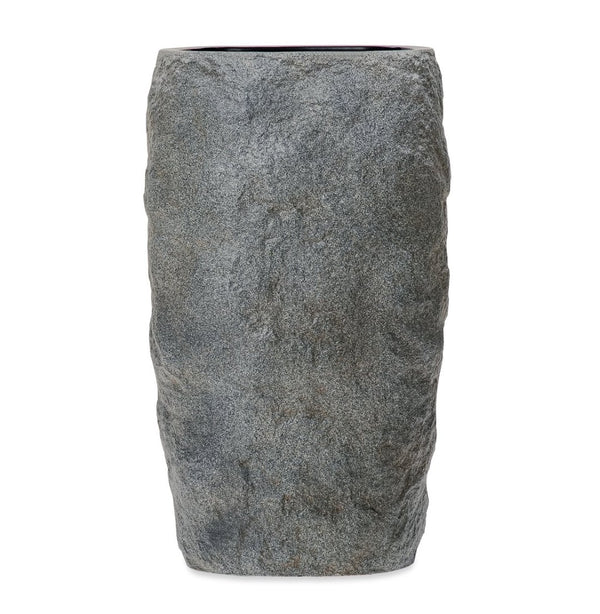 English Elm Polyresin Cast Stone Urn Planter Weathered Gray Finish Tall Outdoor Patio Garden N772P450043G