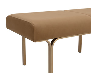 Sunpan NUVELLA Bench – Modern Minimalist Design in Kona Camel Upholstery for Versatile Home Decor Solutions 112296