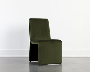 Sunpan Cascata Dining Chair - Modern Elegance with Intriguing Silhouette for Your Stylish Dining Space Moss Green