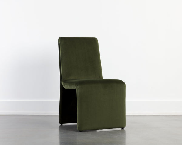 Sunpan Cascata Dining Chair - Modern Elegance with Intriguing Silhouette for Your Stylish Dining Space Moss Green