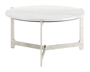 Barmas Coffee Table White & Silver 110255 Zuo Modern