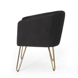 Christopher Knight Home® - Noble House - Grelton Modern Glam Velvet Club Chair with Hairpin Legs