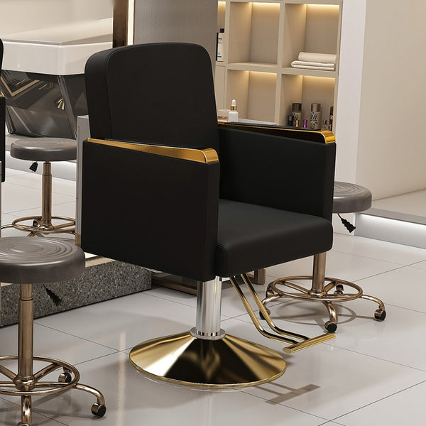 English Elm Hydraulic Salon Chair with Foot Pump Swivel Base for Barber Tattoo Spa Use W2700P410956