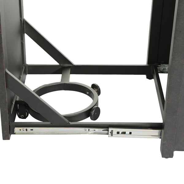 English Elm Aluminum Antique Bronze 50x32" Rectangle Fire Table with Fire Glass, Cover & Rust-Free Cast Finish B010S00468