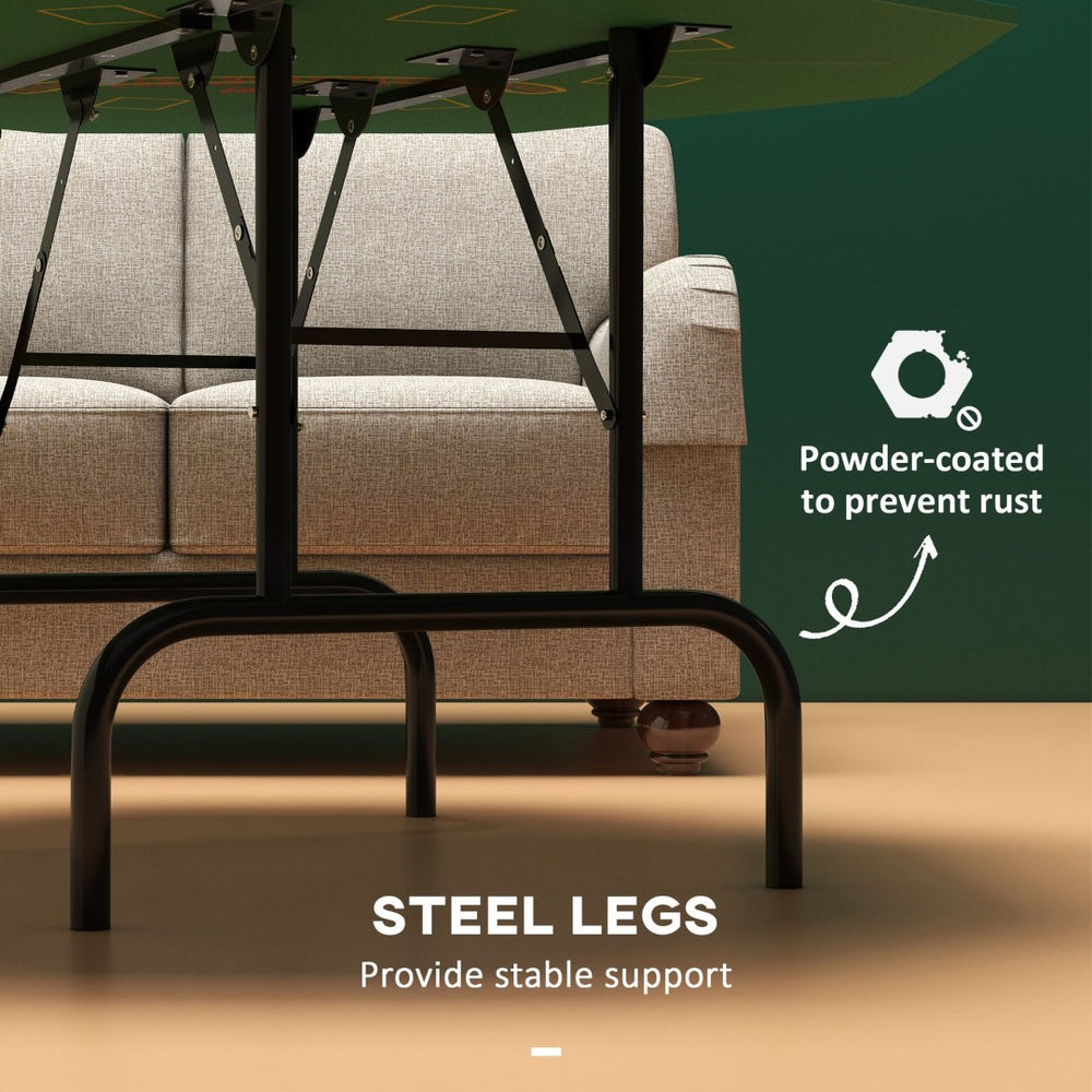 English Elm Soozier Foldable 47" Octagon Poker Table For 8 Players - Casino-Style Game Night With Cup Holders & Chip Trays W2225P217198-GIGA