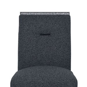 English Elm ARIYA Solid Wood Bar Stools 2-Pack with Padded Polyester Seats, Contemporary Slat Back Design DARK GREY 19.88 L x 14.84 W x 42.01 H B201P383827