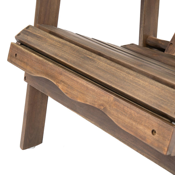 English Elm Christopher Knight Home® - Malibu Acacia Wood Folding Adirondack Chair - Rustic Comfort For Patios, Decks & Campouts! N770P241669E