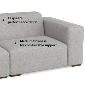 English Elm Rex Left Sectional Sofa With Ottoman - Eco-Friendly, Modern Comfort For Your Family Room Or Lounge Area B136P199254-GIGA