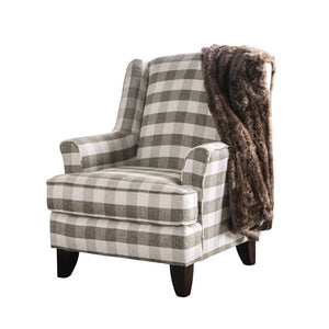 English Elm Transitional High Back Stripe Chair with Rolled Arms for Coastal Comfort and Supportive Seating Appeal Light Gray 32 L x 36 W x 40 H B2741P375953
