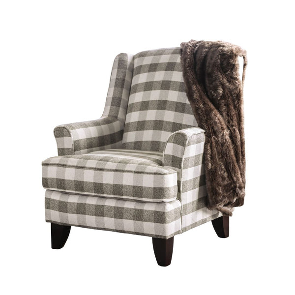 English Elm Transitional High Back Stripe Chair with Rolled Arms for Coastal Comfort and Supportive Seating Appeal Light Gray 32 L x 36 W x 40 H B2741P375953