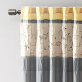 Madison Park Serene Traditional Embroidered Curtain Panel MP40-5478 Yellow