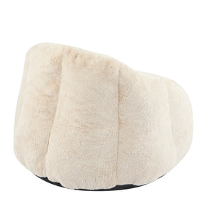 English Elm Christopher Knight Home® - Albi Velvety Beige Indoor Armchair-Style Bean Bag — Eco-Friendly Shredded Foam, Compact Cozy Accent N775P265487B