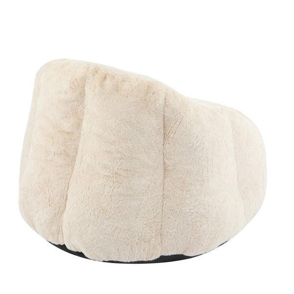 English Elm Christopher Knight Home® - Albi Velvety Beige Indoor Armchair-Style Bean Bag — Eco-Friendly Shredded Foam, Compact Cozy Accent N775P265487B