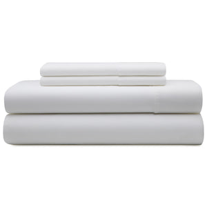 English Elm Brookside Tencel Sheet Set Split King - Silky Eco-Friendly Lyocell, Moisture-Wicking, 18" Deep Pockets White B350P326204