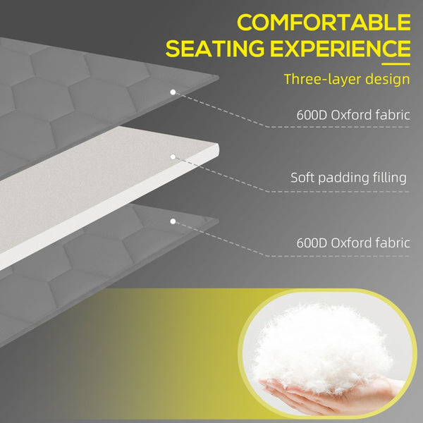 English Elm Outsunny Folding Chaise Lounge Set - 5-Level Recline, Padded Comfort, Side Pocket, Portable & Durable W2225P200626-GIGA