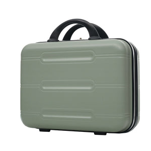 English Elm 6 Piece Hardshell Abs Travel Set with Spinner Wheels Combination Lock and Toiletry Bag Light Green N732P391465Y