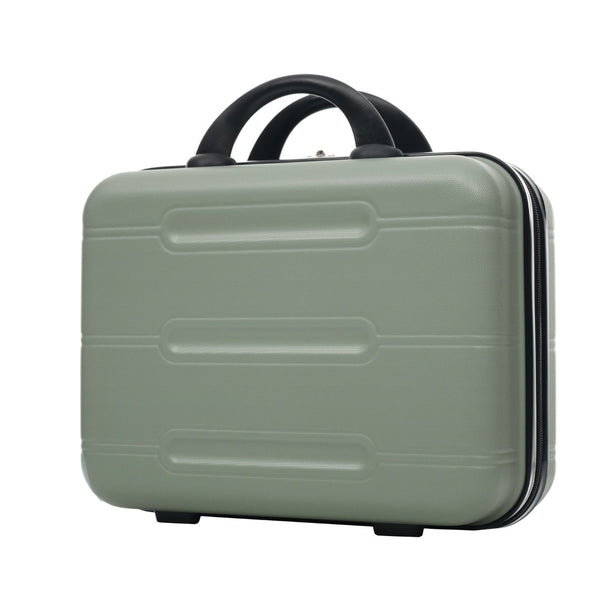 English Elm 6 Piece Hardshell Abs Travel Set with Spinner Wheels Combination Lock and Toiletry Bag Light Green N732P391465Y