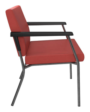 OSP Home Furnishings Bariatric Big and Tall Guest Chair with Reinforced Metal Frame for Waiting Rooms Lipstick BC9603-R100