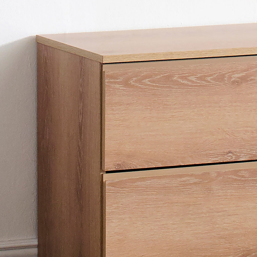 English Elm Devi Oak Wood Closet System – Modular Walk-In Organizer with Durable Melamine, Ample Storage & Easy Assembly B040P311959