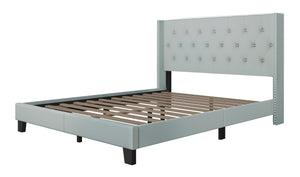 English Elm Modern Wingback Platform Bed Linen Upholstered Diamond Tufted Headboard No Box Spring B2771P498529