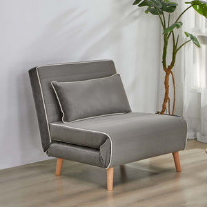 English Elm Canon Velvet Foldable Sectional Sofa Bed - Space-Saving, Adjustable Backrest For Instant Comfort W3391S00003