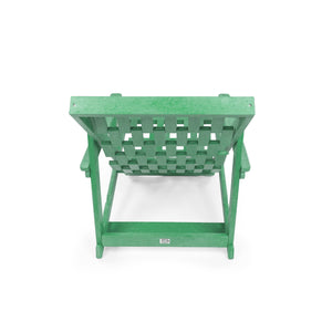 English Elm Pinecrest Outdoor Folding Lounge Chair Recycled Hdpe Reclining Patio Seat with Cushion Green B2745P409692
