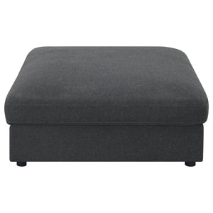 English Elm Duncan Charcoal Square Upholstered Ottoman Bench with Plush Padding, 41" x 41" Modern Accent Seat B062P331082