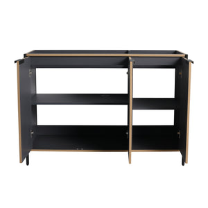 English Elm 48" Freestanding Bathroom Vanity with Integrated Basin Design, Soft-Close Hinges, Adjustable Shelf, Water-Resistant Finish W999P251008