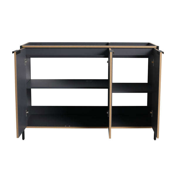 English Elm 48" Freestanding Bathroom Vanity with Integrated Basin Design, Soft-Close Hinges, Adjustable Shelf, Water-Resistant Finish W999P251008
