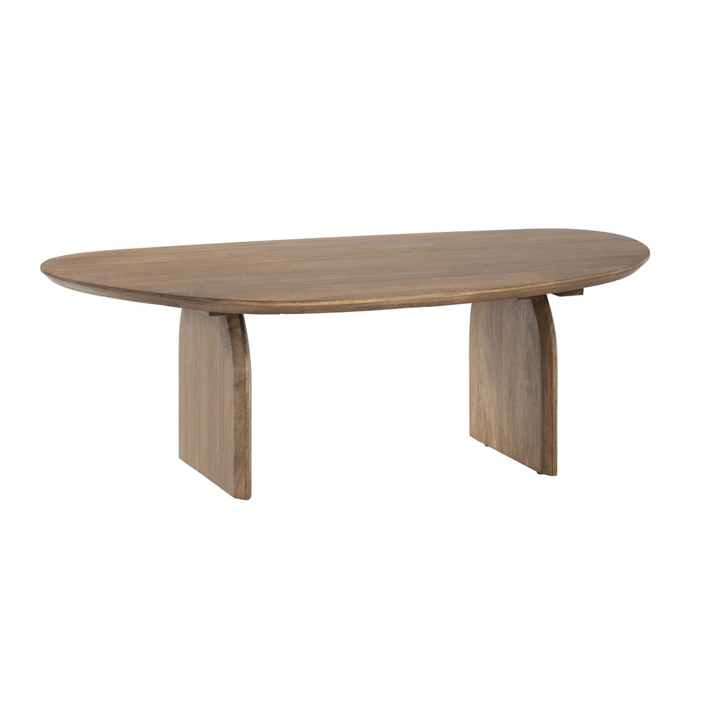 Crestview Collection Transitional Mango Wood Cocktail Table - Oval Shape, Modern Design, Easy Assembly & Natural Finish Brown Solid Wood Cvfnr4624
