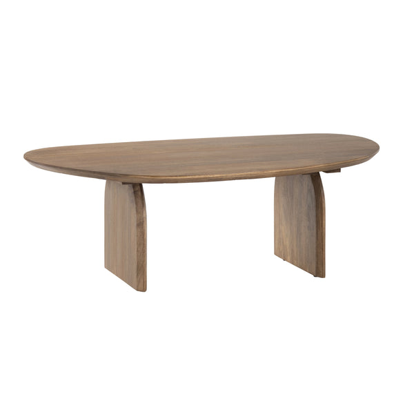 Crestview Collection Transitional Mango Wood Cocktail Table - Oval Shape, Modern Design, Easy Assembly & Natural Finish Brown Solid Wood Cvfnr4624
