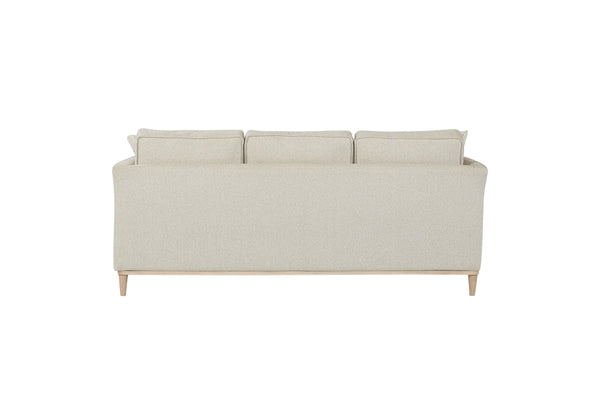 English Elm Sofa elegant upholstered design with skirt, reversible Dacron-wrapped cushions and two pillows Off White 86 L x 42.5 W x 26.75 H B2699P225138