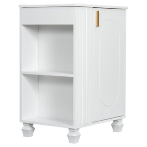 English Elm Christopher Knight Home® - 24" Retro Bathroom Vanity with Ceramic Sink, Solid Wood Frame, Soft-Close Door, Ample Storage White N759P293645K