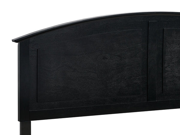 English Elm Hammond King Storage Bed with Panel Headboard Farmhouse Platform Frame Two Drawers Black B078S00681