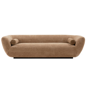 English Elm Ulka 96" Chenille Sofa – Durable Pine Frame, High-Density Foam, Commercial Grade, Includes Bolsters Light Brown B365P398113