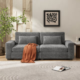 Christopher Knight Home® - Noble House - - 79.5" Modern Fabric Sofa With Plush Cushions, Sleek Arm Design, And Sturdy Solid Wood Frame – Comfortable Seating For Living Room, Bedroom, Or Office Lounge