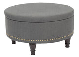 OSP Home Furnishings Augusta storage Ottoman Charcoal