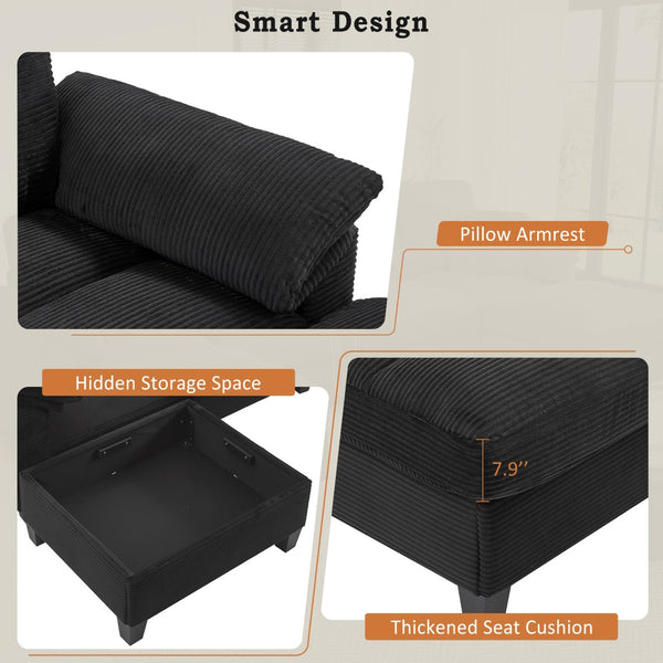 English Elm Swivel Barrel Accent Chair Chenille Tufted Round Club Seat for Living Room Lounge Black N719S002180B