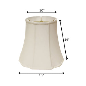 English Elm Fancy Octagonal Shantung Fabric Table Lamp Shade Architectural Tailored Washer Fitter White B075101513