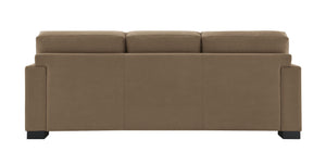 English Elm Darya Brown Suede Sofa with 4 Accent Pillows — Pocket Coil Seats, Wooden Frame, Modern Comfort B2726P297790