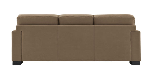 English Elm Darya Brown Suede Sofa with 4 Accent Pillows — Pocket Coil Seats, Wooden Frame, Modern Comfort B2726P297790